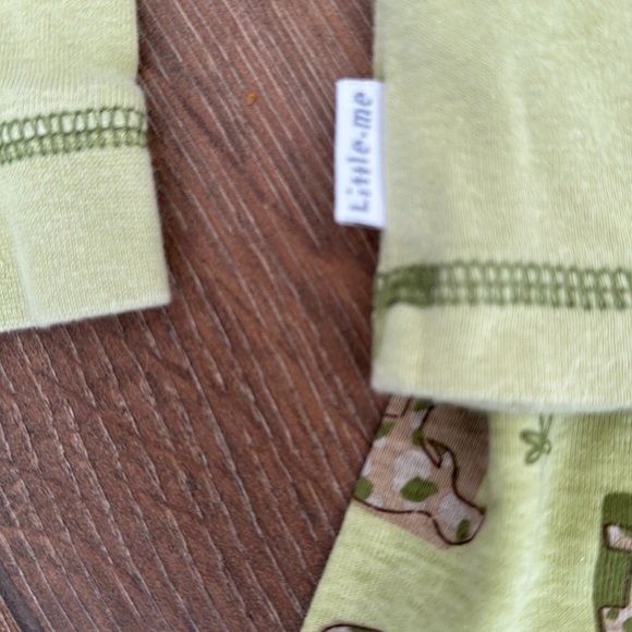 Little me boys pajamas. Dinosaur print. Size 4. Color green /brown. - Picture 4 of 5